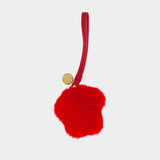 Charm Keychain - Versace - Leather - Red