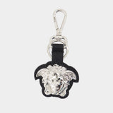 Charm Keychain - Versace - Leather - Black