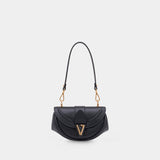 Virtus Small Shoulder Bag - Versace - Leather - Black