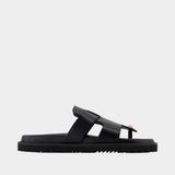 Sandals - Versace - Leather - Black
