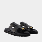Sandals - Versace - Leather - Black