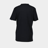 Writing Embroidery T-Shirt - Versace - Cotton - Black