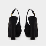 Slingback pumps - Dolce&Gabbana - Satin - Black