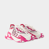 Sneakers Fast - Dolce&Gabbana - Leather - White/Pink