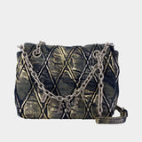 Charm-D Medium Shoulder Bag - DIESEL - Cotton - Grey