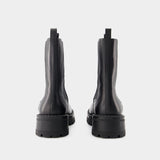 范思哲 Versace Booties Ankle Boots 皮质踝靴