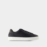 Sneakers - Versace - Leather - Black