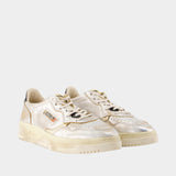 Sup Vint Low Sneakers - Autry - Leather - Silver