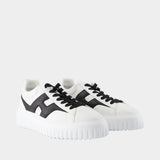 H Stripes Sneakers - Hogan - Leather - White