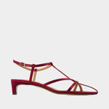 Cage Sandals - Jil Sander - Leather - Red