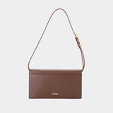 All Day W/buckle Crossbody - Jil Sander - Leather - Brown