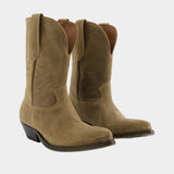 Wish Star Low Ankle Boots - Golden Goose Deluxe Brand - Leather - Khaki