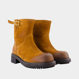 H40 Ankle Boots - Versace - Leather - Brown