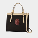 Medium Shopper Bag - Versace - Leather - Black