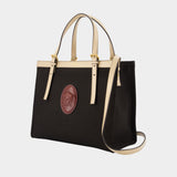 Medium Shopper Bag - Versace - Leather - Black
