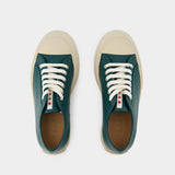 玛尼 Marni Lace Up Sneakers 皮质宽头鞋