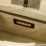 MARNI绿色棉质小号购物袋包托特包