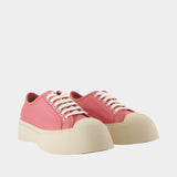 Laced Up Sneakers - Marni - Leather - Pink