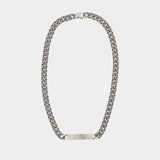 Minimal Logo Id Tag Necklace - MM6 Maison Margiela - Metal - Silver