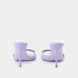 Lidia 70 紫色皮制高跟鞋