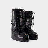 Icon Glitter黑色合成材质靴子