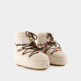 Icon Low Beads米色合成材质靴子