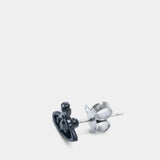 Nano Solitaire Single Stud Earrings - Vivienne Westwood - Metal - Black