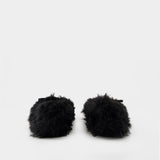 Leopold Ballerinas - Balenciaga - Fake Fur - Black