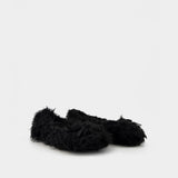 Leopold Ballerinas - Balenciaga - Fake Fur - Black