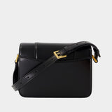 Hourglass Flap Small Crossbody - Balenciaga - Leather - Black