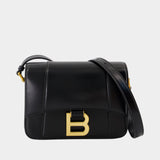 Hourglass Flap Small Crossbody - Balenciaga - Leather - Black