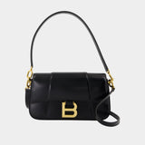 Hourglass Sling Small Shoulder Bag - Balenciaga - Leather - Black