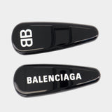 Holli Hair Clips - Balenciaga - Metal - Black
