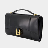 Hourglass Clutch - Balenciaga - Leather - Black