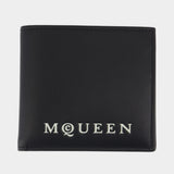 Bi Fold Cc Card Case - Alexander McQueen - Leather - Black