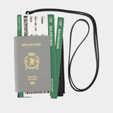 Passport holder - Balenciaga - Leather - Grey