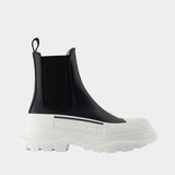 High Rubber Ankle Boots - Alexander McQueen - Leather - Black