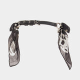 Skull Ring Wrap Bracelet - Alexander McQueen - Silk - Black