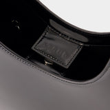 Moon 黑色小牛皮单肩包斜挎包