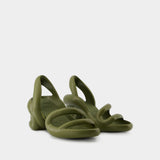 Kobarah Jasper 绿色光面小牛皮凉鞋