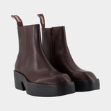 Billie Ankle Boots - Camper - Leather - Burgundy