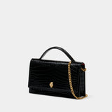 T.h.medium Skull Purse - Alexander McQueen - Leather - Black