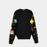 Wildflower Sweatshirt - Kenzo - Silk - Black