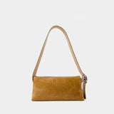 Folder Brot  Hobo 花生棕色皮质腋下包