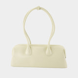 Boat Wide Shoulder Bag - Osoi - Leather - White