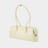 Boat Wide Shoulder Bag - Osoi - Leather - White