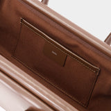 Boat Wide Mini 棕色小牛皮迷你单肩包斜挎包