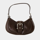 Hobo Brocle Shoulder Bag - Osoi - Leather - Brown