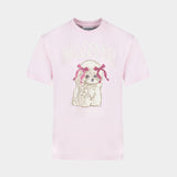 Basic Cotton Jersey T-Shirt T-Shirt - Ganni - Cotton - Pink