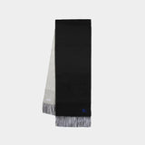 Knight Solid Scarf - Burberry - Wool - Black